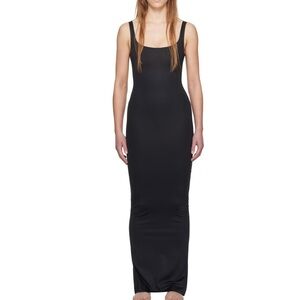 Skims Body Tank Long Slip Dress Onyx